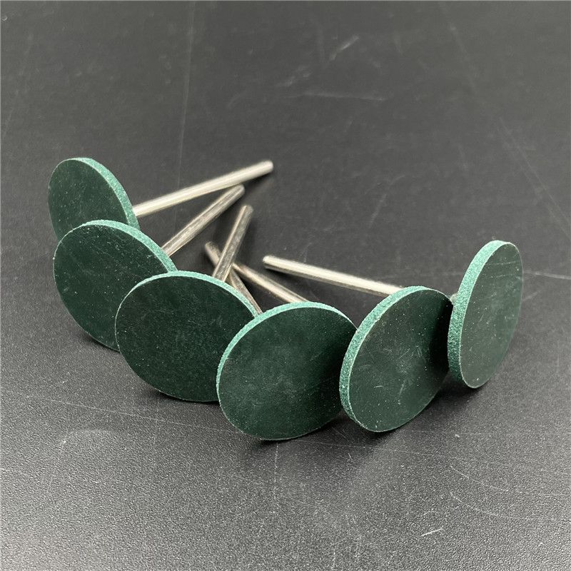 廠家供應牙科技工材料綠膠輪帶柄拋光膠片廠用